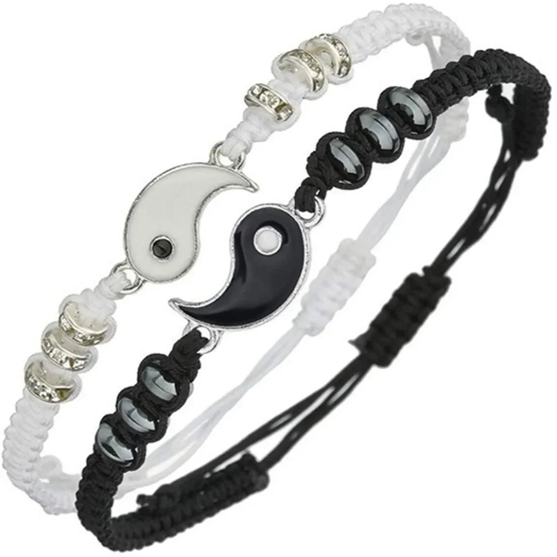 Braided Rope Yin Yang Couples Bracelet