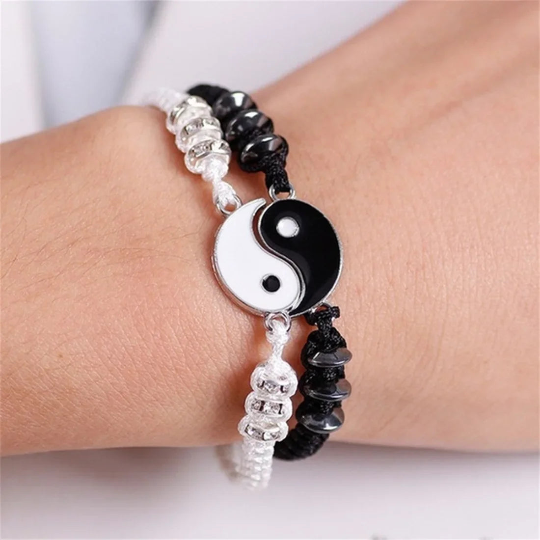 Braided Rope Yin Yang Couples Bracelet