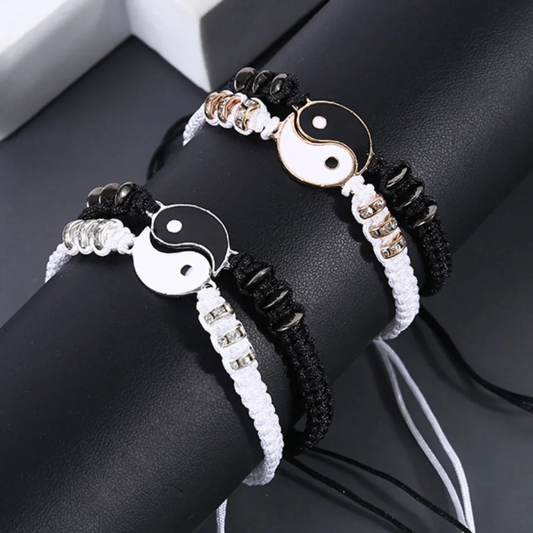 Braided Rope Yin Yang Couples Bracelet