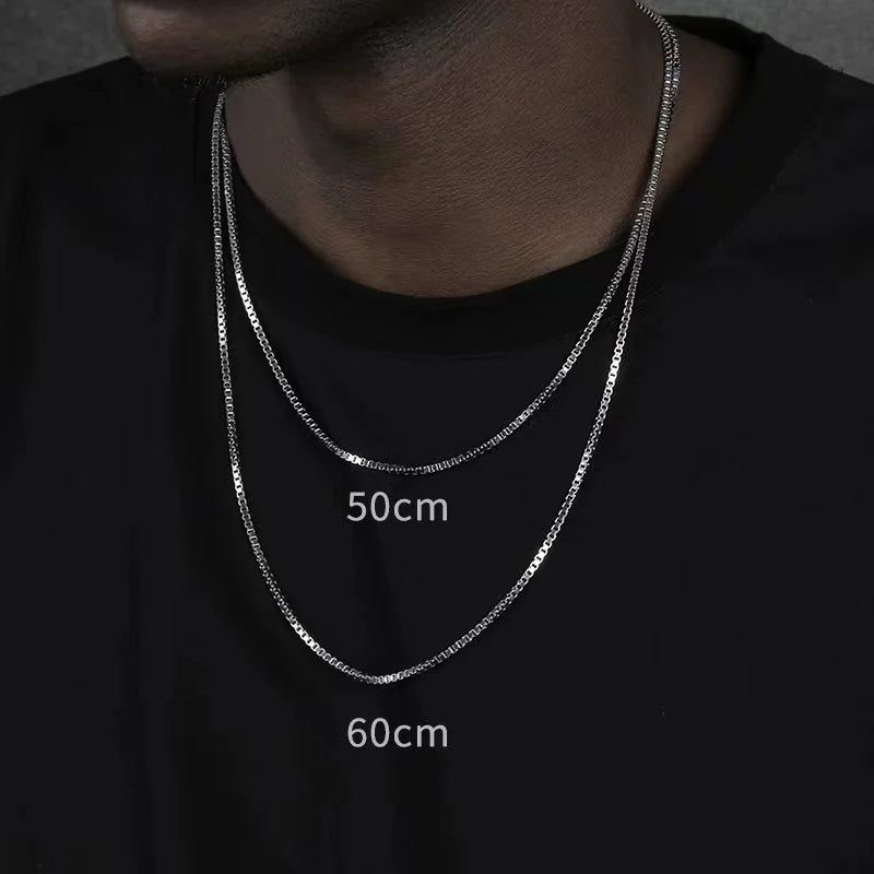 2mm Men Hip Hop Stainless Steel Basic Chain