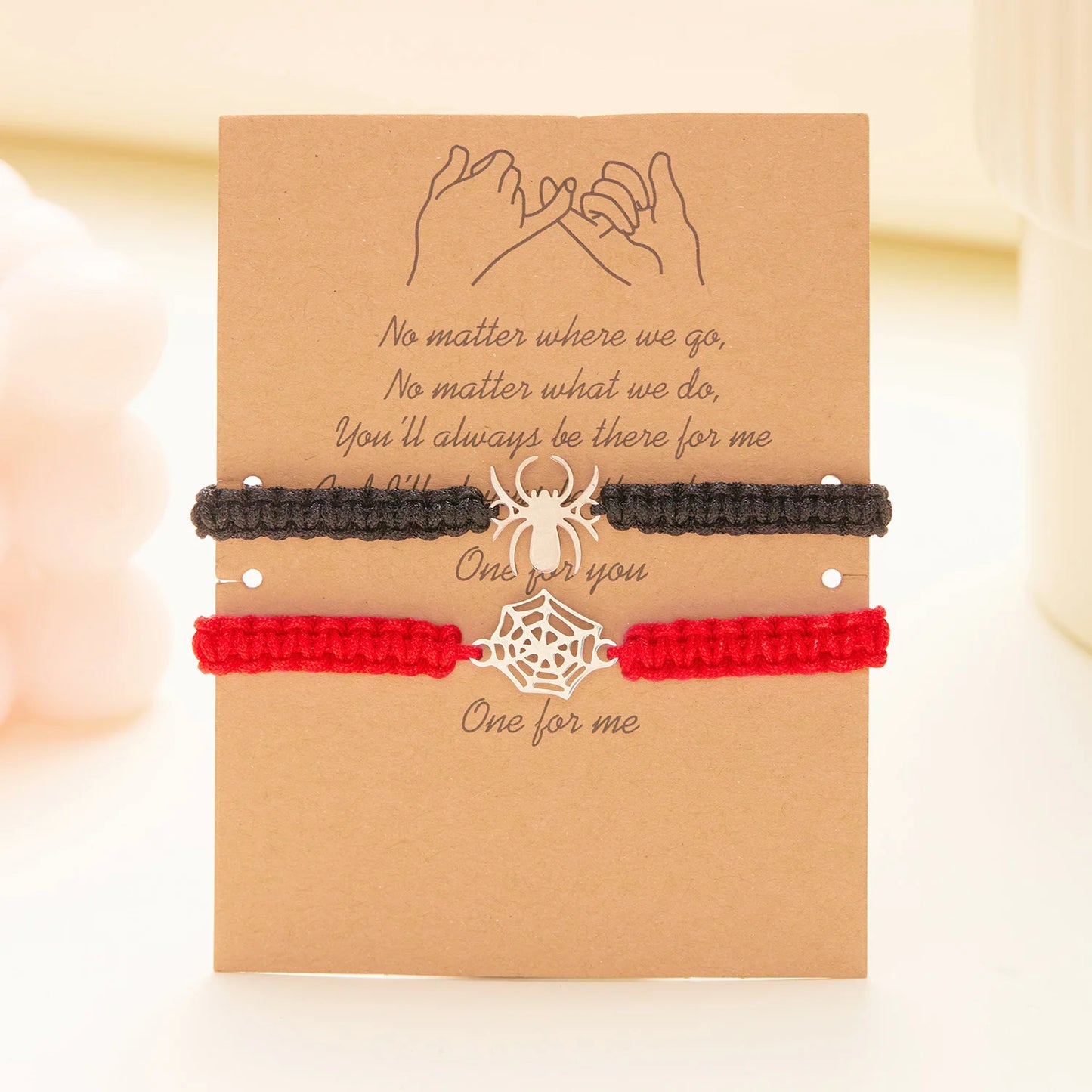 Romantic Spider Handmade Braided Rope Bracelet