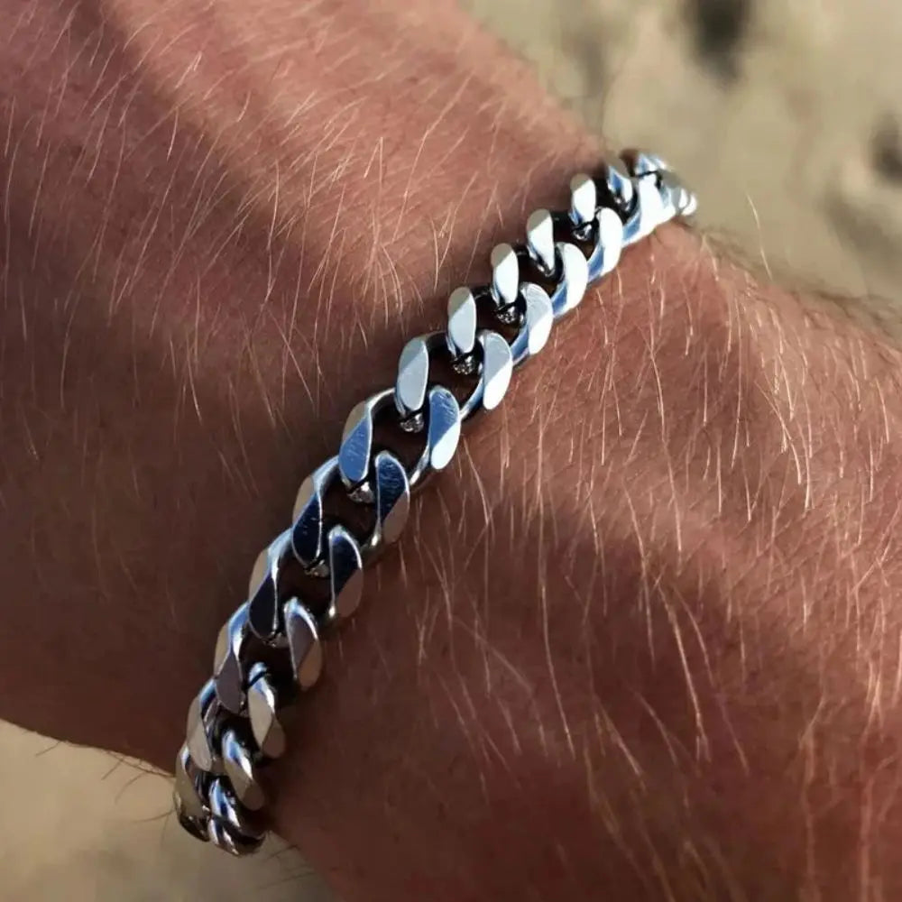 Stainless Steel Cuban Mens Bracelet