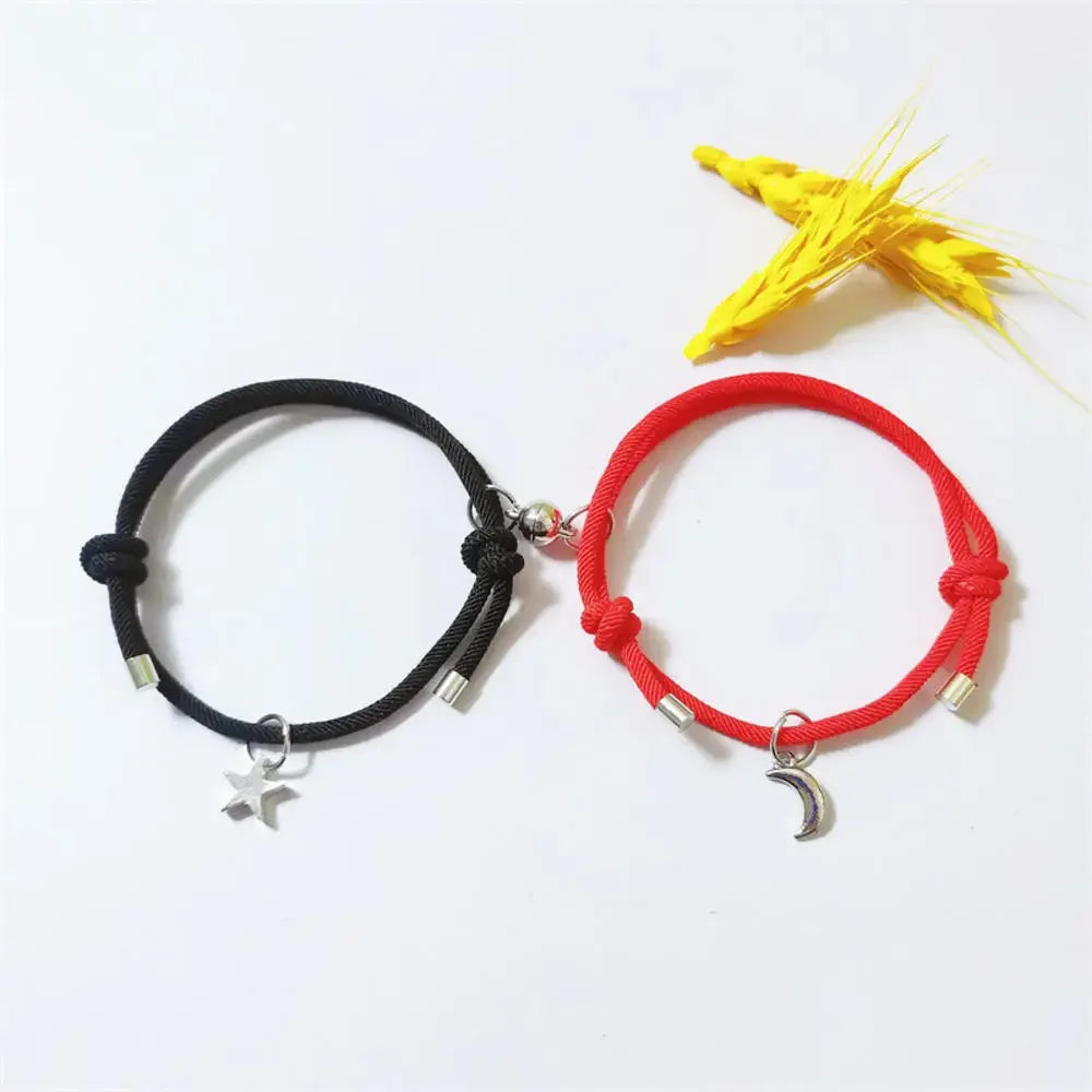 2Pcs/set Heart Rope Braided Bracelet