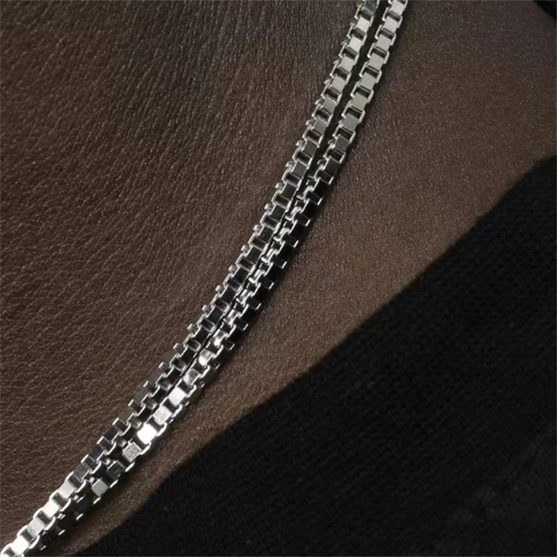 2mm Men Hip Hop Stainless Steel Basic Chain